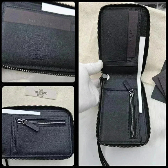 🎁Valentino Garavani Black  Leather Strap Walllet🎁 - Picture 14 of 17
